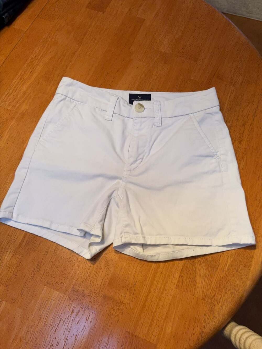 American Eagle White Chino Shorts